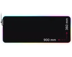 Lorgar Steller 919 - Tapis de souris Gaming - Rétroéclairage RGB - Extra Groot - Surface de glisse supérieure - Basis antidérapante