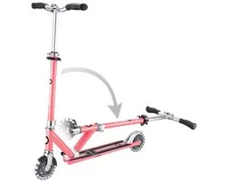 Step - Globber Flow Element Lights Pink - roze - lichtgevende wielen - vouwbaar - in hoogte verstelbaar - vanaf 5 jaar