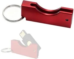 Boîtier en aluminium pour YubiKey 5//5C NFC - pour une protection contre la perte et l'usure | housse robuste pour Yubikey (rouge)