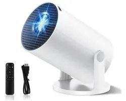 SVN® Projecteur portable - Projecteur - Mini Projecteur - Blanc/Gris - 15cm x 16cm x 10cm