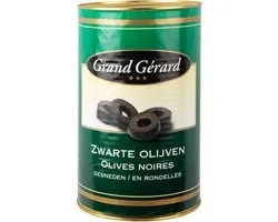 Grand Gérard Zwarte olijven gesneden - Blik 4,3 liter