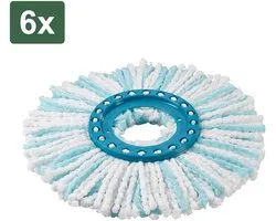 6x Mopkop CLEAN TWIST Disc Mop micro duo - Mopkop voor de Set CLEAN TWIST Disc Mop en de Set Combi Disc Mop - Ideaal voor grondig schoonmaken van alle soorten vloeren, dankzij het 2-vezels-systeem