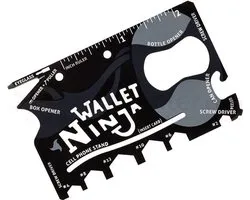 Wallet Ninja Multitool Card - 18 tools - voor in je portemonnee