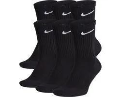 Nike Everyday Cushioned Training Crew Socks, Black, M, 6P.