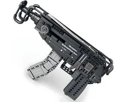 Reobrix 7 7029 Scorpion SMG UZI black rifle bouwset | WW2 army ops pistool modelbouw | Creator classic battlefield guns bouwpakket | Technische Educatief militair & leger speelgoed voor volwassenen | Geschikt voor Lego | Bouwdoos met 566 bouwstenen