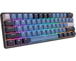 Royal Kludge RK61 Plus - Clavier sans fil - Clavier de Gaming mécanique - 61 touches - Clavier RVB - Interrupteurs Blue - Indigo