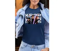 K-Pop Demon Hunters - T-shirt - KPop - Donkerblauw. Maat: M.
