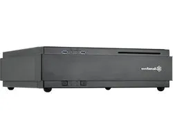 Mini-ITX HTPC Behuizing - Desktop Computerkast - Media Center Bouwen - Smal Profiel Ontwerp - 330 mm Grafische Kaart - Zwart