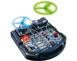 Velleman Elektronische projectenkit voor kinderen vanaf 8 jaar, verken de basisprincipes van elektronica met 18 spannende experimenten, leerzaam en interactief speelplezier, led, ventilator en geluid