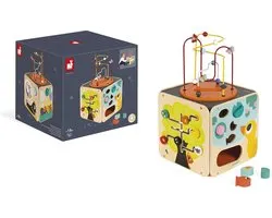 Janod houten activiteitenkubus met looping