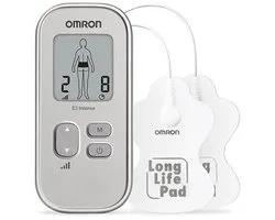 OMRON E3 Intense Draagbare TENS Machine - Pijnverlichting Zonder Medicatie, 6 Vooraf Ingestelde Programma’s voor Rug, Schouders, Gewrichten & Spieren, Compact en Gebruiksvriendelijk