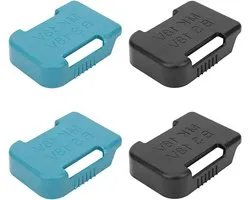 Rack de 4 supports de batterie Compatible avec Makita et Bosch 14,4 V 18 V (2 vis incluses) (Blue + 2 noires)