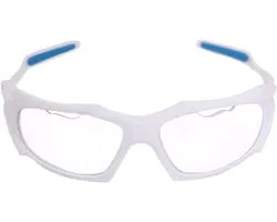 Python Full Framed (Clear Lense/Wit Frame) Racquetball Oogbescherming (Pickleball, Squash) (Eyewear, Goggle, Eyeguard)