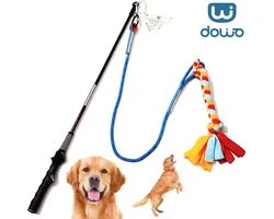 DOWO® - Flirt pole - Hondenspeelgoed - Hondentraining - Intelligentiespeelgoed - Behendigheidspeelgoed