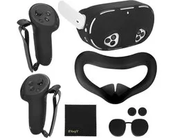 5 in 1 VR accessoires set voor VR bril - beschermhoes, controller grip, lens cover, face pad, joystick caps.