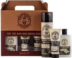 Men's Master Shaving Set – Geschenkset Mannen met Scheerschuim, Aftershave Balm en Gezichtscrème – Mannen Cadeautjes