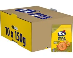 TUC Bake Rolls Crackers Tomato & Olive 10 x 150g - Voor de Borrel - Zoutjes - Crackers - Snack - Lekker bij de Film - Toast - Toastjes - Zout