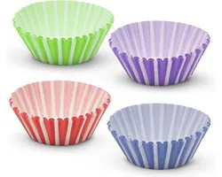Muffin Bakvormen / Muffinvorm Cupcake Papier Vormpjes - 100 Stuks - Gestreept / Gekleurd