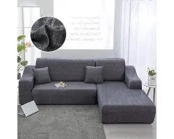 Cover for chaise longue sofa L-shaped Order 2-piece stretch sofa cover Universal stretch corner sofa cover sectional cover, color 19.2 seater and 3 seater