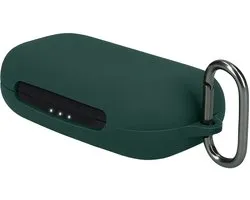 kwmobile housse pour étui d'écouteurs - compatible avec Anker AeroFit 2 Pro - Housse de protection tendance pour écouteurs sans fil en vert foncé