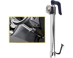 Steering Wheel Lock - Brake Pedal Clutch Lock - Retractable Double Hook - Locking Universal Anti-Theft Heavy Duty Car Security Lock met 3 Sleutels voor Van, SUV, Truck