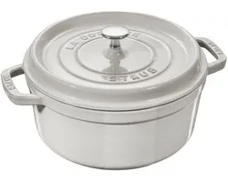 Cocotte ronde Staub 24 cm blanche