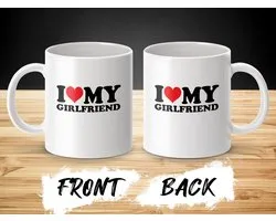 I Love My Girlfriend Mok, Romantisch Cadeau, Valentijnsdag Idee, Liefde Geschenk, Vriendin Verjaardagscadeau, Gepersonaliseerde Mok