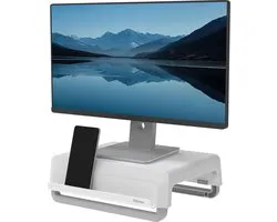 Fellowes Breyta Monitor Standaard Verstelbaar – Monitor Verhoger Ergonomisch – Beeldscherm Standaard – Wit