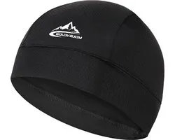 Sara Shop / Fietsmuts Comfort cap / Motormuts onder helm zomer / Fietsmuts onder helm zomer / onderhelmmuts loopmuts / fietsmuts heren / zwart/Kerst cadeau & Sinterklaas cadeau