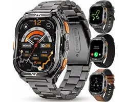 Synyq Solid Pro Smartwatch Men - Écran AMOLED 48 mm 1,43 - Podomètre - Montres connectées - Montre Bluetooth - Smartwatch Men - IOS et Android