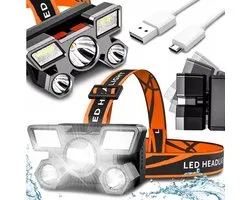 GENETIC® hoofdlamp - 9 LED - USB - oplaadbaar