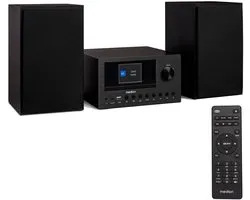 MEDION P85003 Micro-audiosysteem Compact systeem (internetradio, DAB+, PLL FM-radio, Bluetooth, USB-aansluiting, AUX, 2x150 W)