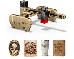 Laser Graveermachine T150 Pro 6W - Laser Cutter - Laserprinter All In One - Graveren - Display - Geel - Laser Snijmachine - Bedienbaar Met APP