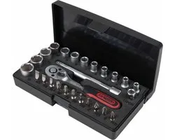 KS Tools Ratelsleutel. doppen en bit set 1/4'' 26-delig 917.0626