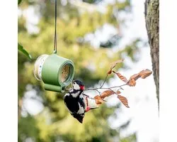 Wildbird Rio Support pour pot de beurre de cacahuète - Nichoir à oiseaux - 6x9 cm Vert