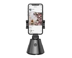 DrPhone Smartphone Gimbal 360 ° Degree - Mode de suivi de photo de visage - pour les enregistrements en direct et vidéo ao Vlog - Zwart