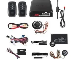 PKE Auto Alarm Systeem met Keyless Entry, Startknop en Schokdetector