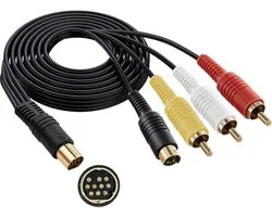 Sega Saturn adapterkabel voor TV Video Composite S-AV verguld