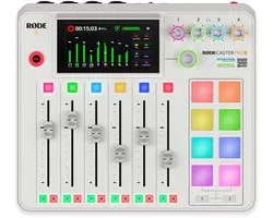 RØDE RØDECaster Pro II White – Premium All‑In‑One USB‑Mixer voor Podcasting, Streaming & Content Creatie