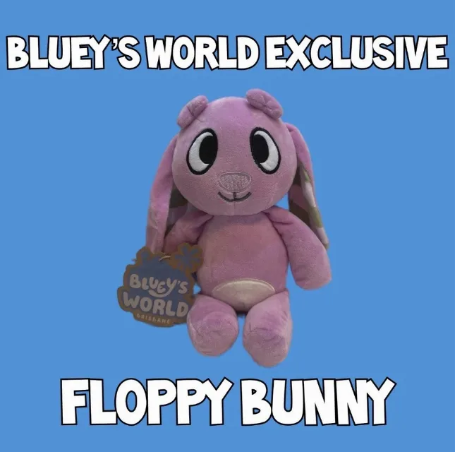 BLUEY’S WORLD EXCLUSIVE 15inch FLOPPY BUNNY PLUSH. INTERNATIONAL SHIPPING AVAIL.