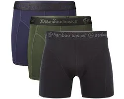 Bamboo Basics - Boxers Rico (paquet de 3) - Marine, Armée et Zwart - S