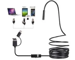 CHPN - Endoscoop Camera - Inspectiecamera - 5 meter - Micro USB met Usb-C adapter naar USB man - 8mm HD Kop voor Android Telefoon"