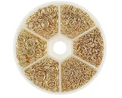 Sluitingen Sieraden Set - 880 Stuks - Ringetjes - KC Goud - 6 Maten - Kasey