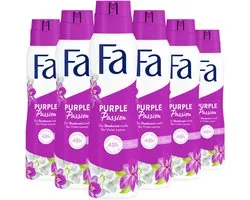 Fa Déodorant – Purple Passion – Parfum d’hibiscus – Protection longue durée – Respectueux de la peau – Pack économique – 6 x 150 ml