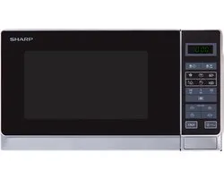 Sharp Home Appliances R-242INW, Comptoir, Micro-onde simple, 20 L, 800 W, Argent, Gauche