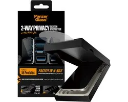 PanzerGlass Ultra Wide Fit FastFit in-a-box Privacy Screenprotector geschikt voor Apple iPhone 18 Pro Max