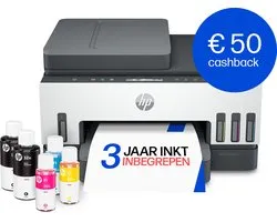 HP Smart Tank 7605 – All-in-One Kleurenprinter – Inkjet Tankprinter – Wifi, Ethernet & AirPrint – ADF & Fax – Tot 3 Jaar Printen – Printen, Scannen, Kopiëren, Faxen – Zonder Cartridges