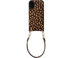 Coque Selencia - Convient pour Apple iPhone 17 - Coque arrière en cuir véritable avec porte-cartes - Fawn Chic