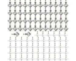 GIONAR Gipsplaatpluggen, 100 stuks, hoogwaardige gipsplaatpluggen en schroeven, gipsplaatanker met schroeven, voor gipsplaten en gipsvezelplaten, ideaal voor tv-wandhouders en meer