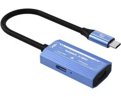 USB c AR/XR Smart Glasses Adapter 4k @60hz100W, Type-c docking station voor XREAL/Rokid/VITURE/RayNeo VR/XR bril, mobiele tablet, pc, Switch/SteamDeck/ROG Ally/Legion Go.